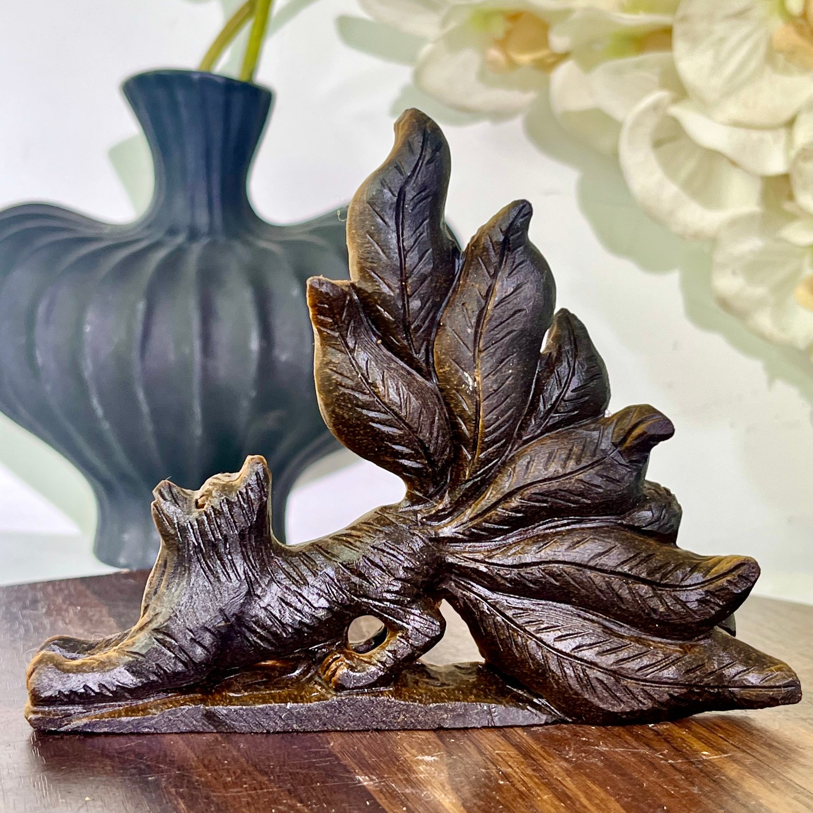 320G Natural tiger eye stone products, handmade carved and polished spiritual j