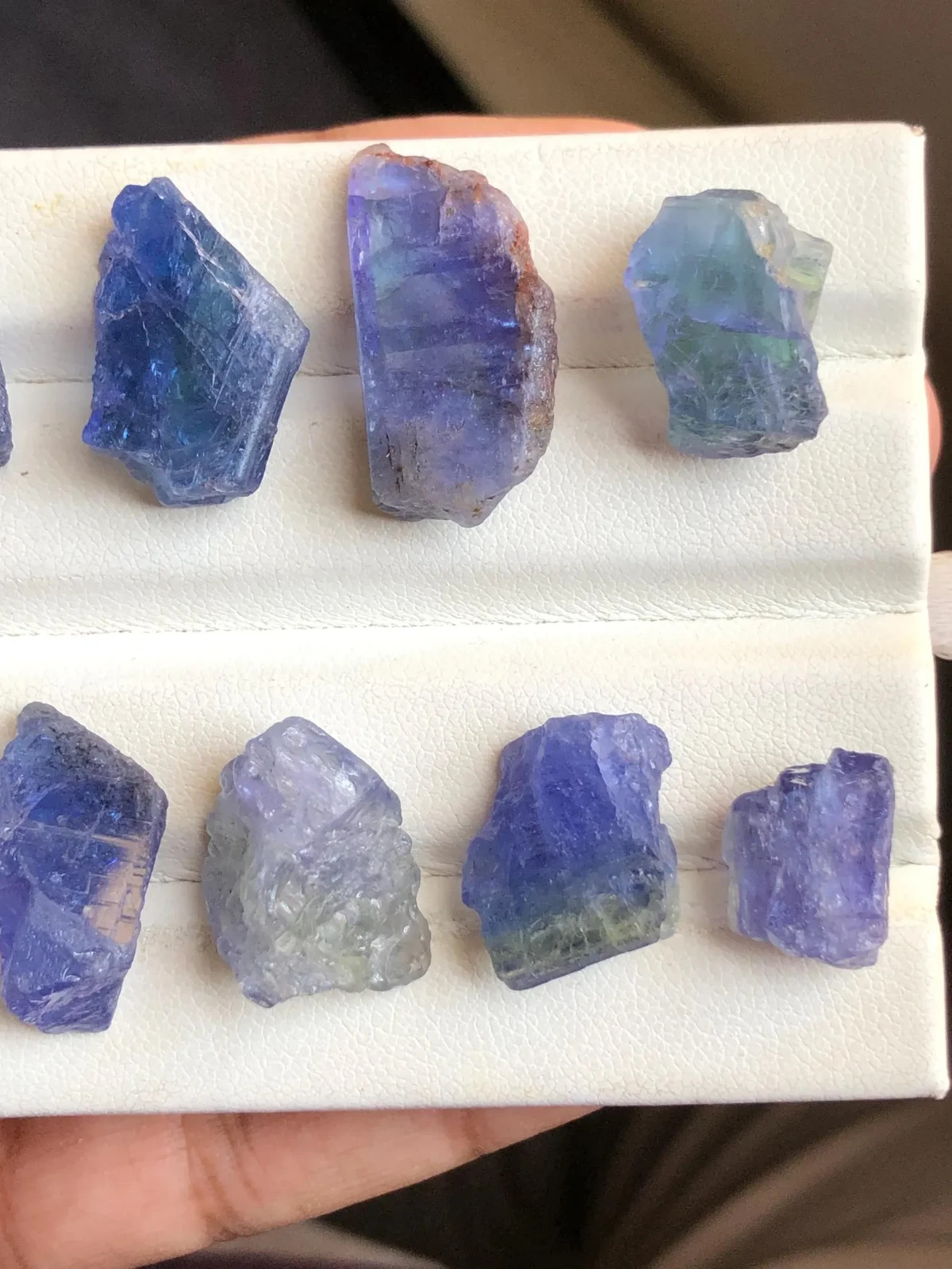 Natural Bi-Color Tanzanite Rough Specimen, AAA Unheated Healing Crystal. Tz#61