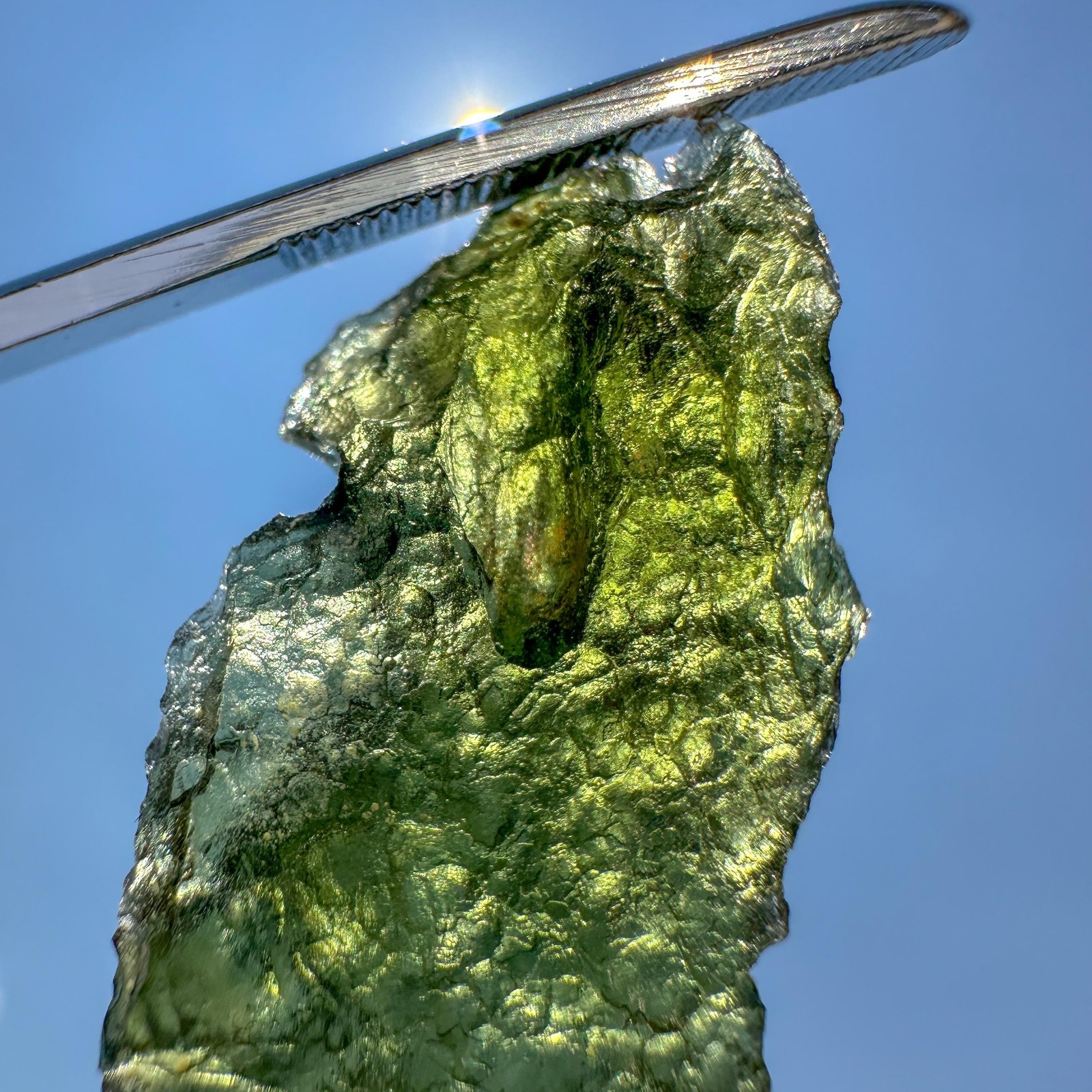 Raw Big Natural Moldavite / Rough Authentic Green Czech Republic Tektite