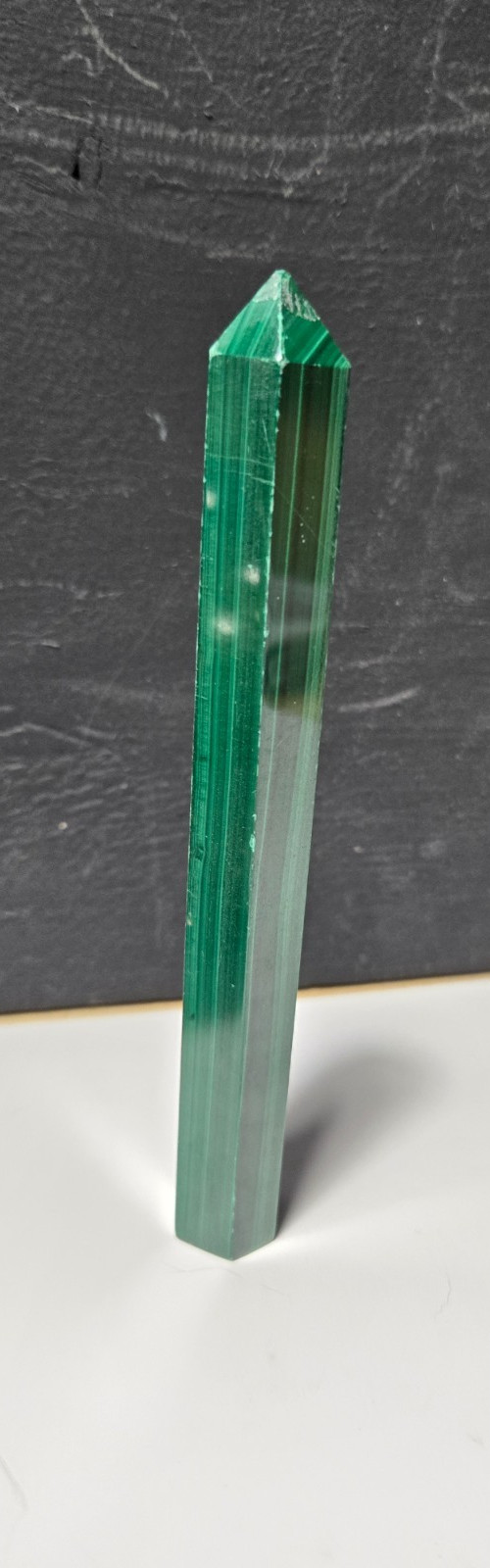 RARE FIND! XL 6in tall Malachite tower P7
