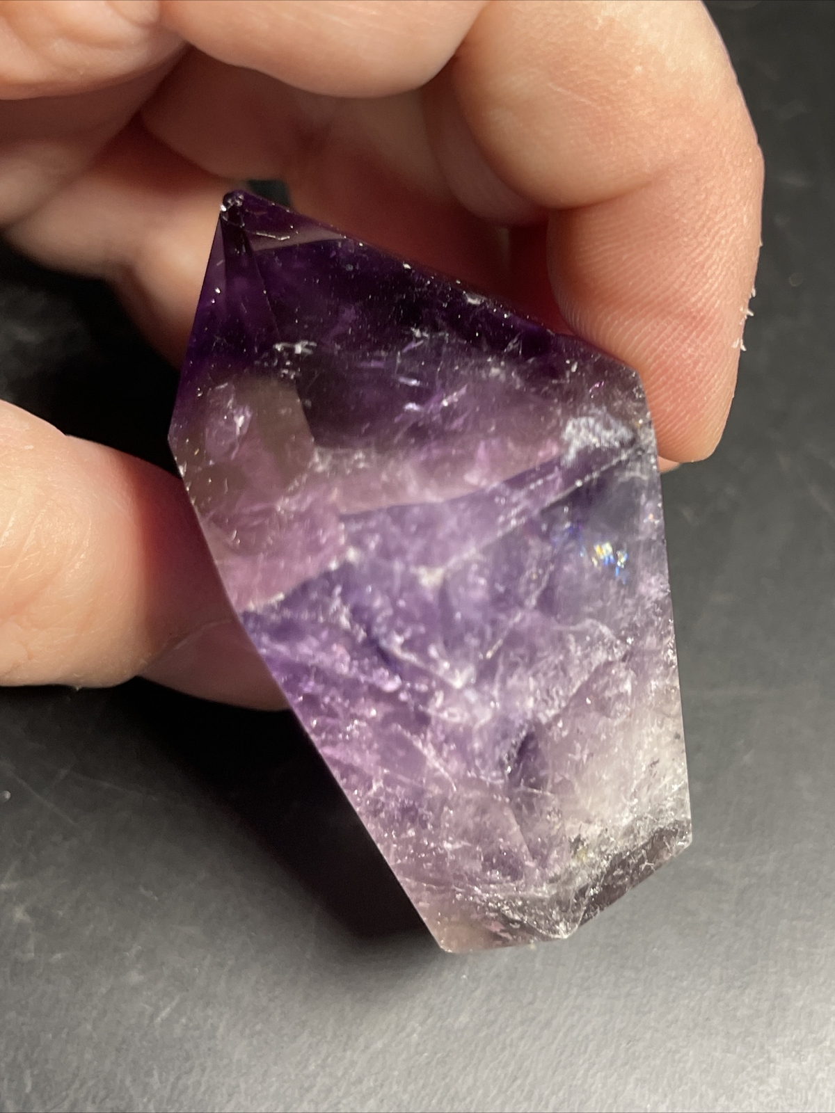 Phantom Smoky Amethyst Crystal Generator Tower 2.2in x 2in x 1.2in 105g