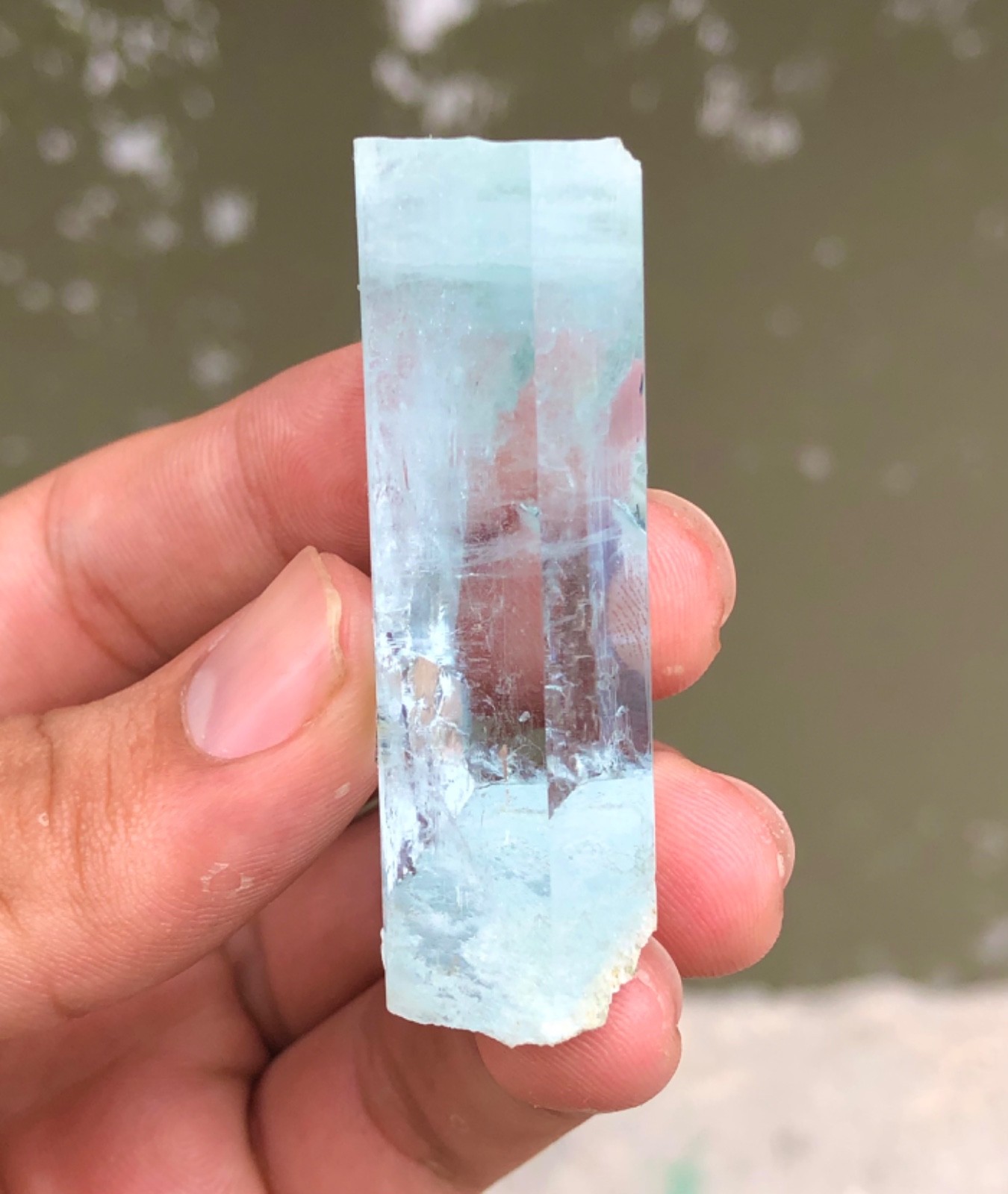 Aquamarine Crystal well Terminated Blue Color Transparent 29 Gram from shigar