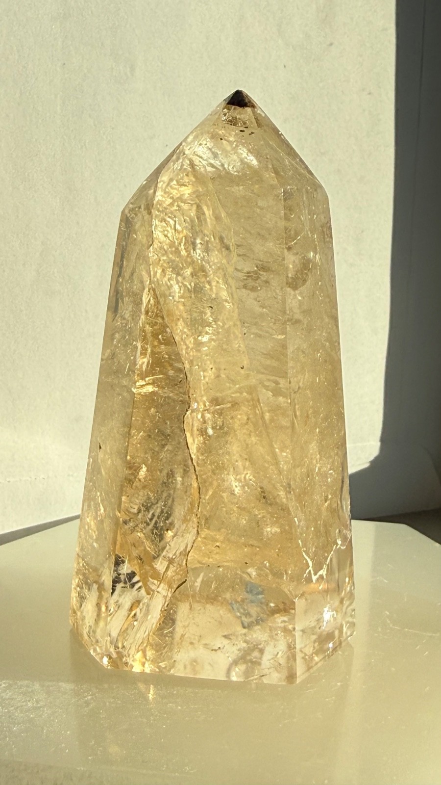 High Quality Natural Brazilian Champagne Citrine Point