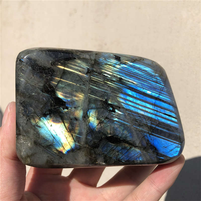 820g Natural Labradorite Quartz Crystal Spectrolite Mineral Reiki healing