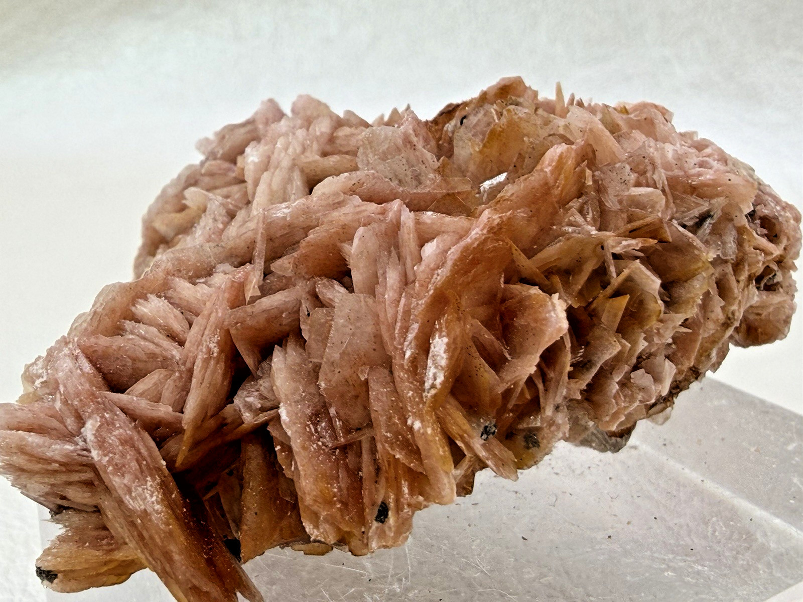 Orange Barite with Galena and Cerussite in Matrix from Morocco 104 g.