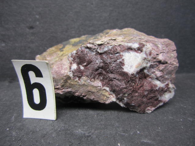 Piemontite in Rhyolite, Culp Hill, Adams County, PA #6