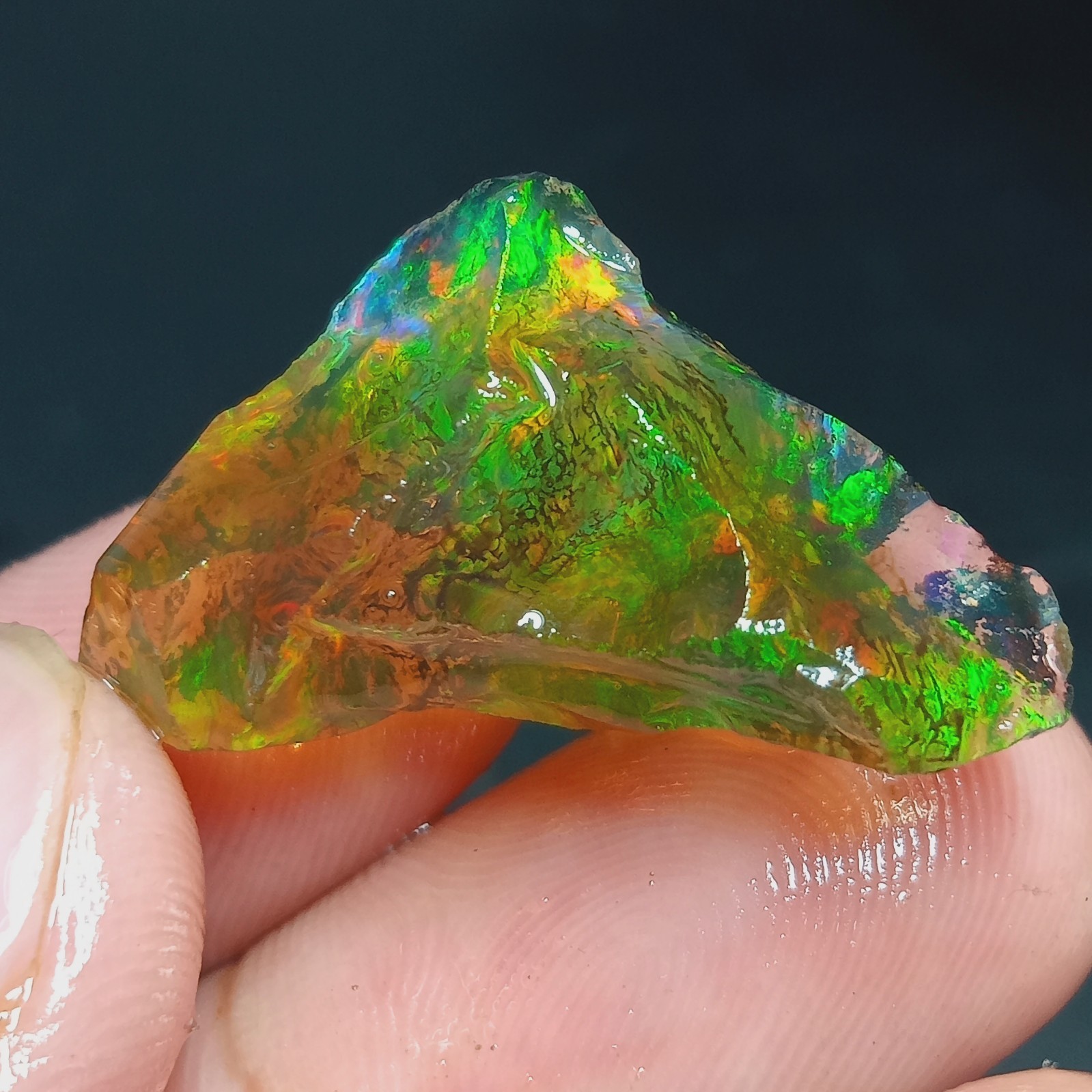 16.50 Ct Natural Ethiopian Welo Crystal Fire Opal Rough 29x15x10mm
