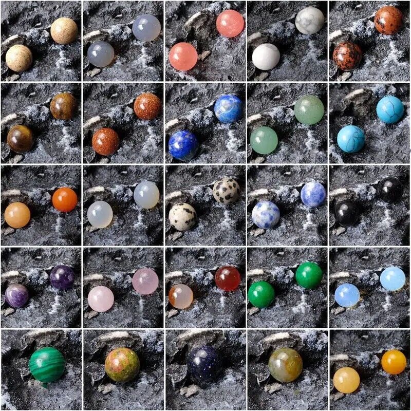 50 Pcs Wholesale Mixed Natural Ball Quartz Crystal Sphere Reiki Healing Beads US