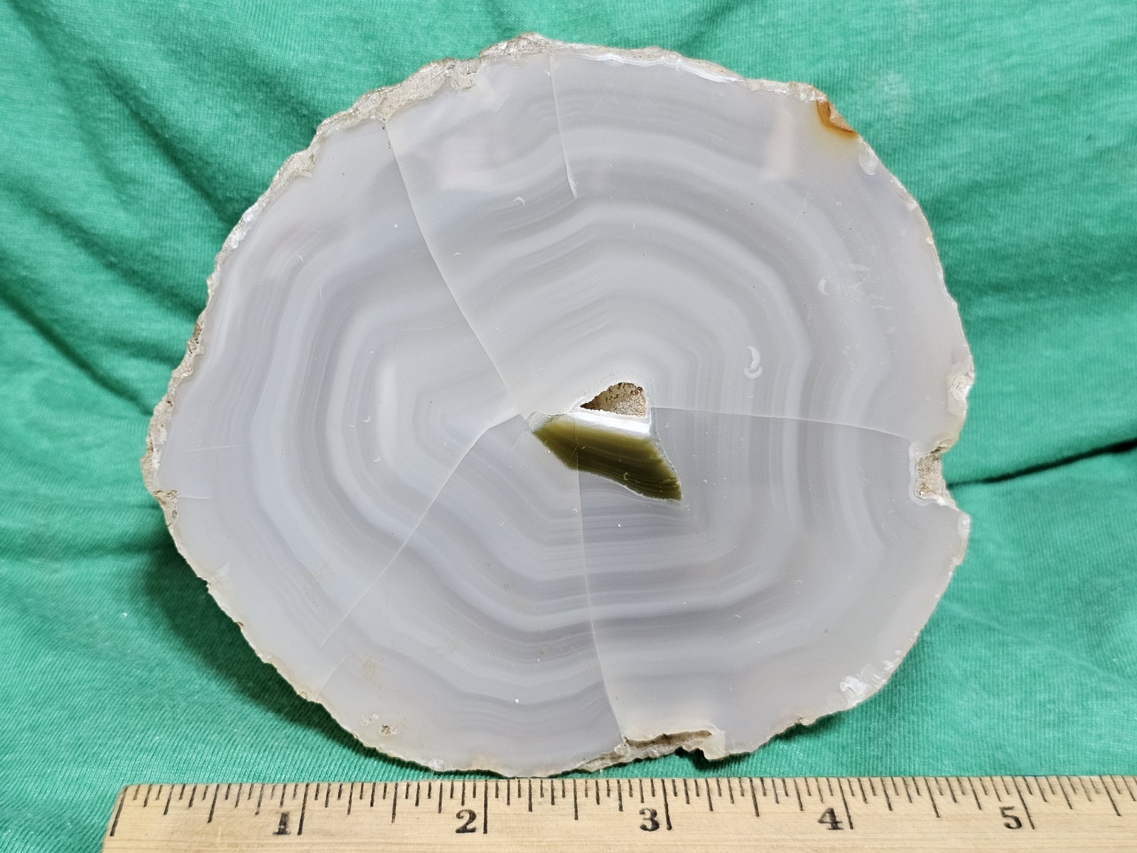 Polished Brazilian Agate Display Half, 2 Pounds, 13.6 Ounces Of Beatty