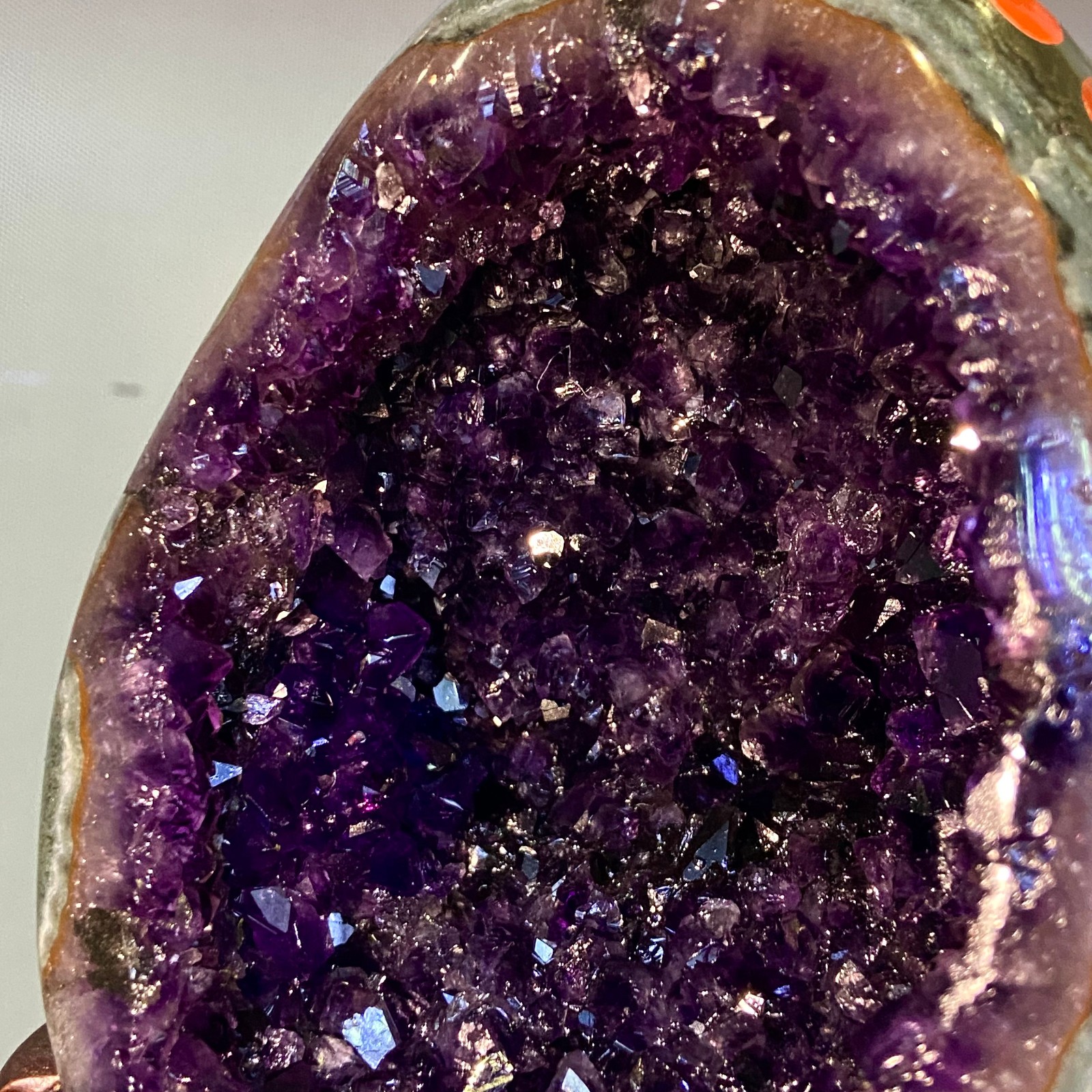 8.26LB Natural amethyst Dinosaur egg Quartz Crystal specimen healing