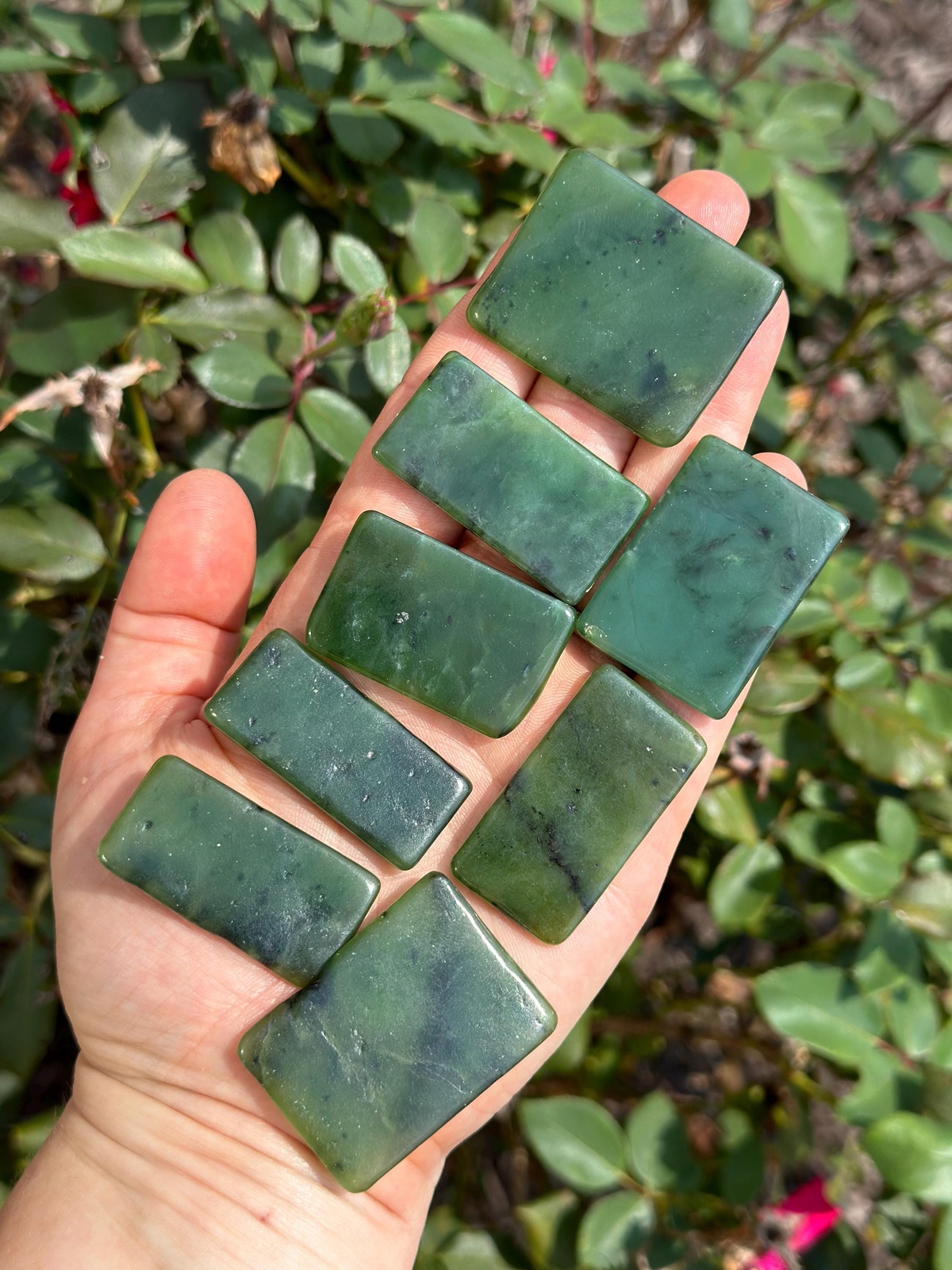 Nephrite Jade Crystal Slice, Natural Nephrite Jade from Siberia