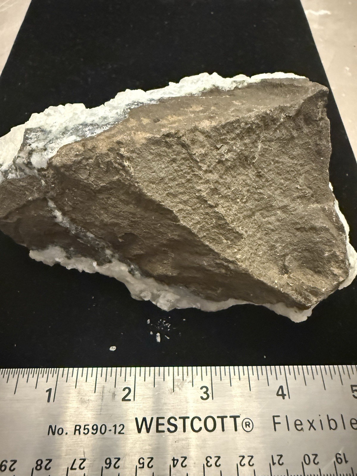 White Crystal Cluster on Matrix Rock Mineral Specimen Approx 5-6 in