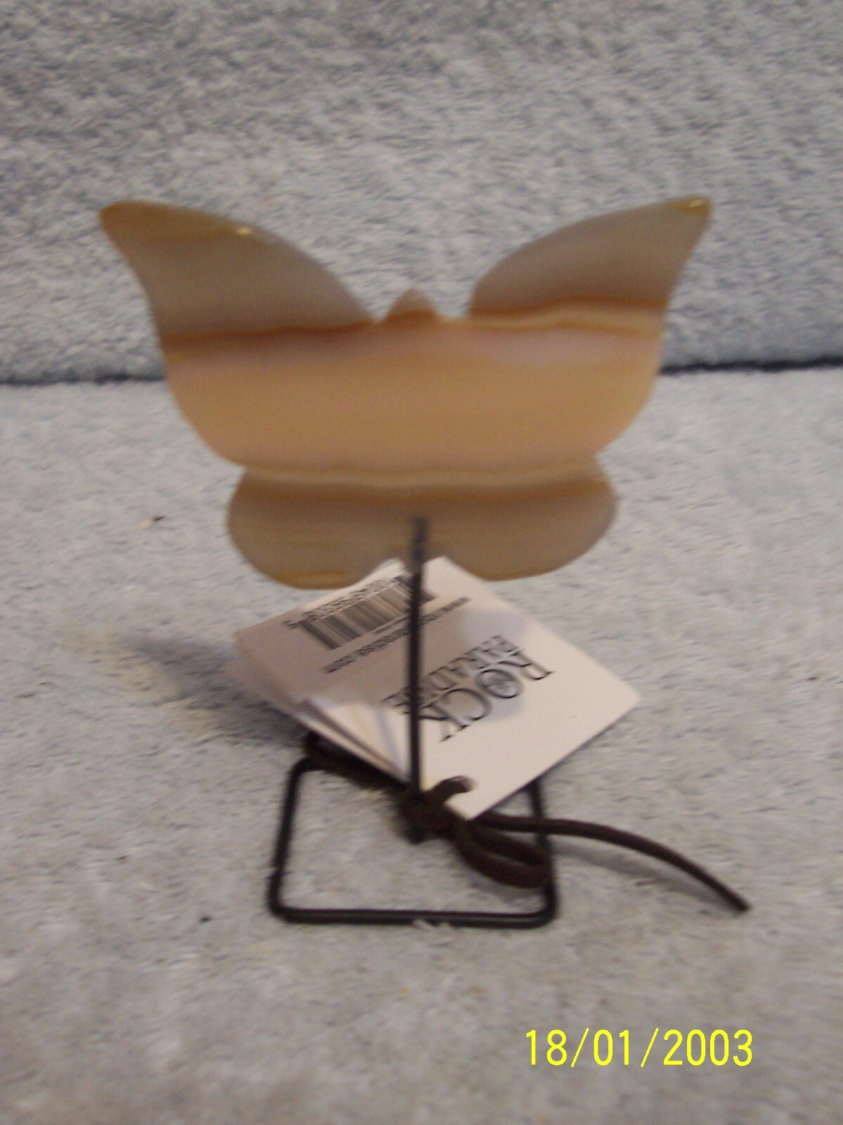 Rock Paradise Agate Butterfly On Stand 3.75″ Tall No Box