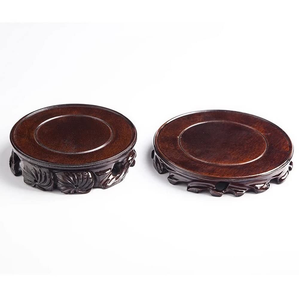 Chinese Round Wooden Rosewood Base Home Living Room Study Craft Antique Colle…