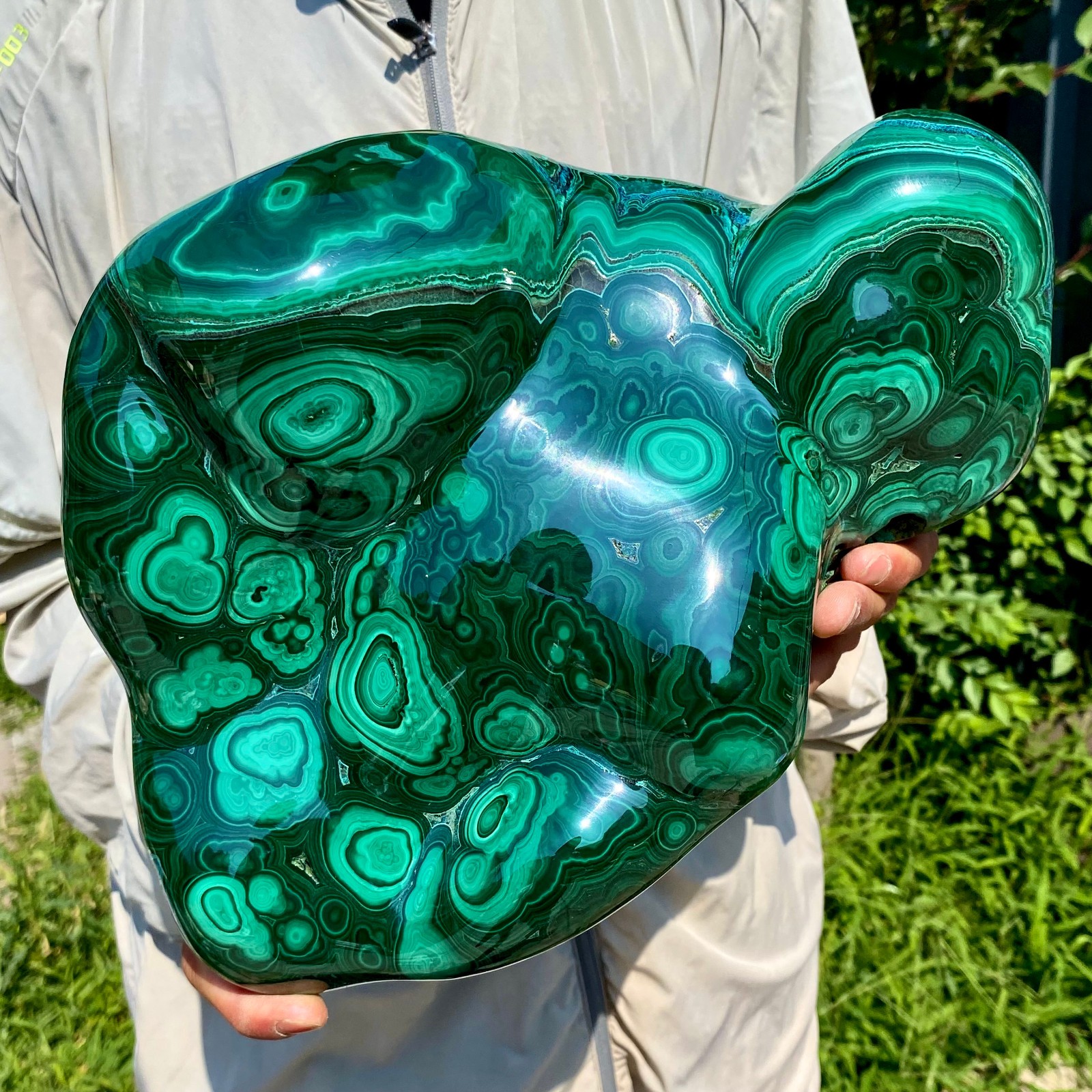 20.5LB TOP Natural Malachite crystal quartz Mineral specimen Reiki gem