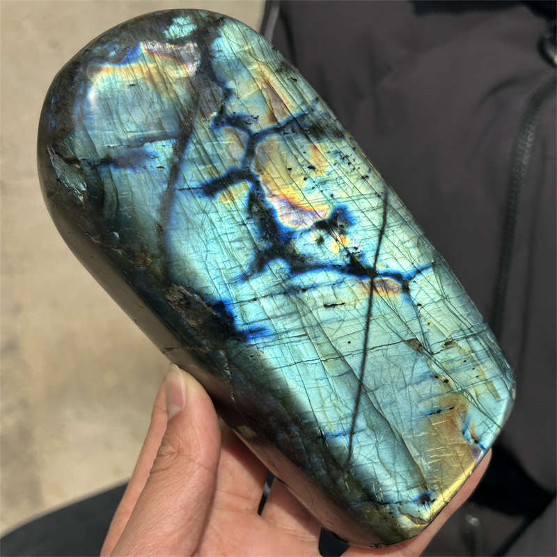 1.32kg Natural Labradorite Quartz Crystal Spectrolite Mineral Reiki healing