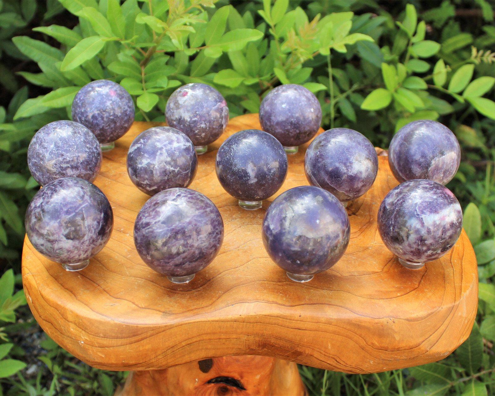 Lepidolite Crystal Sphere LARGE 2″ Sphere + Stand (AA Quality Lepidolite Sphere)