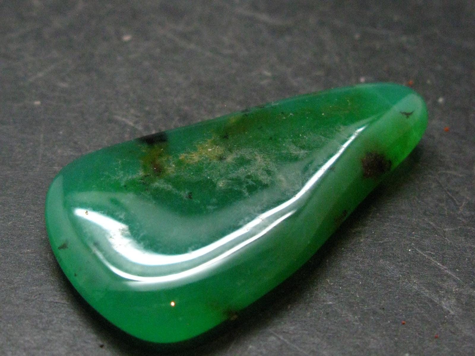 Rich Green Chrysoprase Polished Tumbled Stone From Australia – 2.0″
