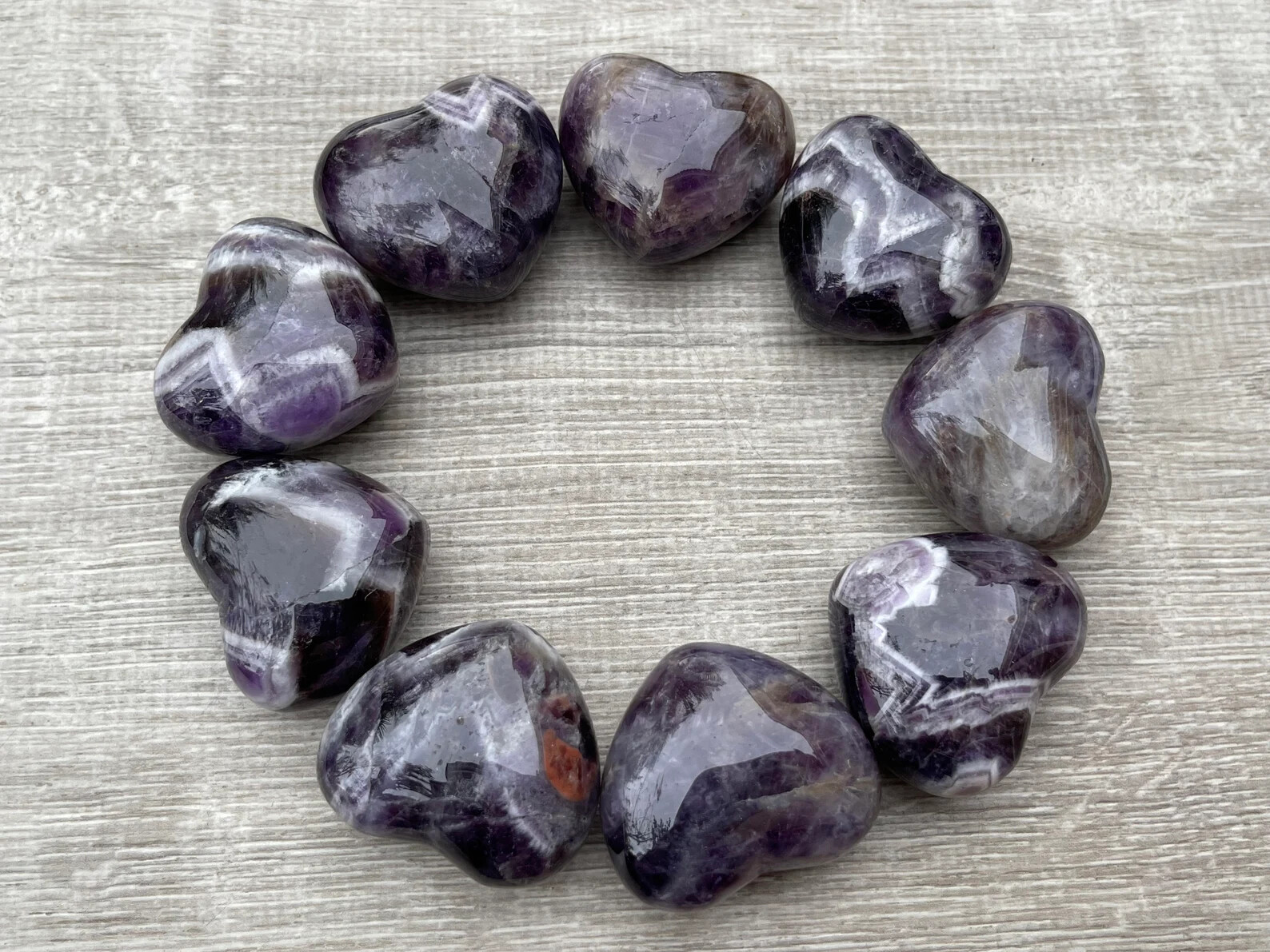 Large Gemstone Heart, 1.75″ Polished Crystals Gemstone Puffy Hearts, Pick a Type