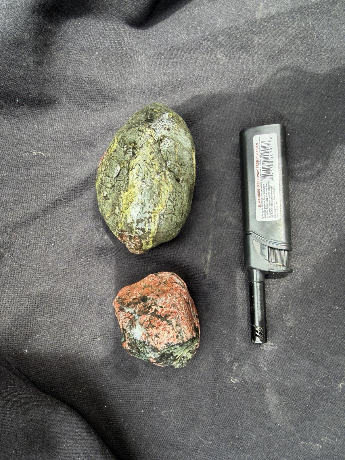 “The Dragon Eggs” Pair | Rare Red & Green Natural River Stones/ Lapidary/Display