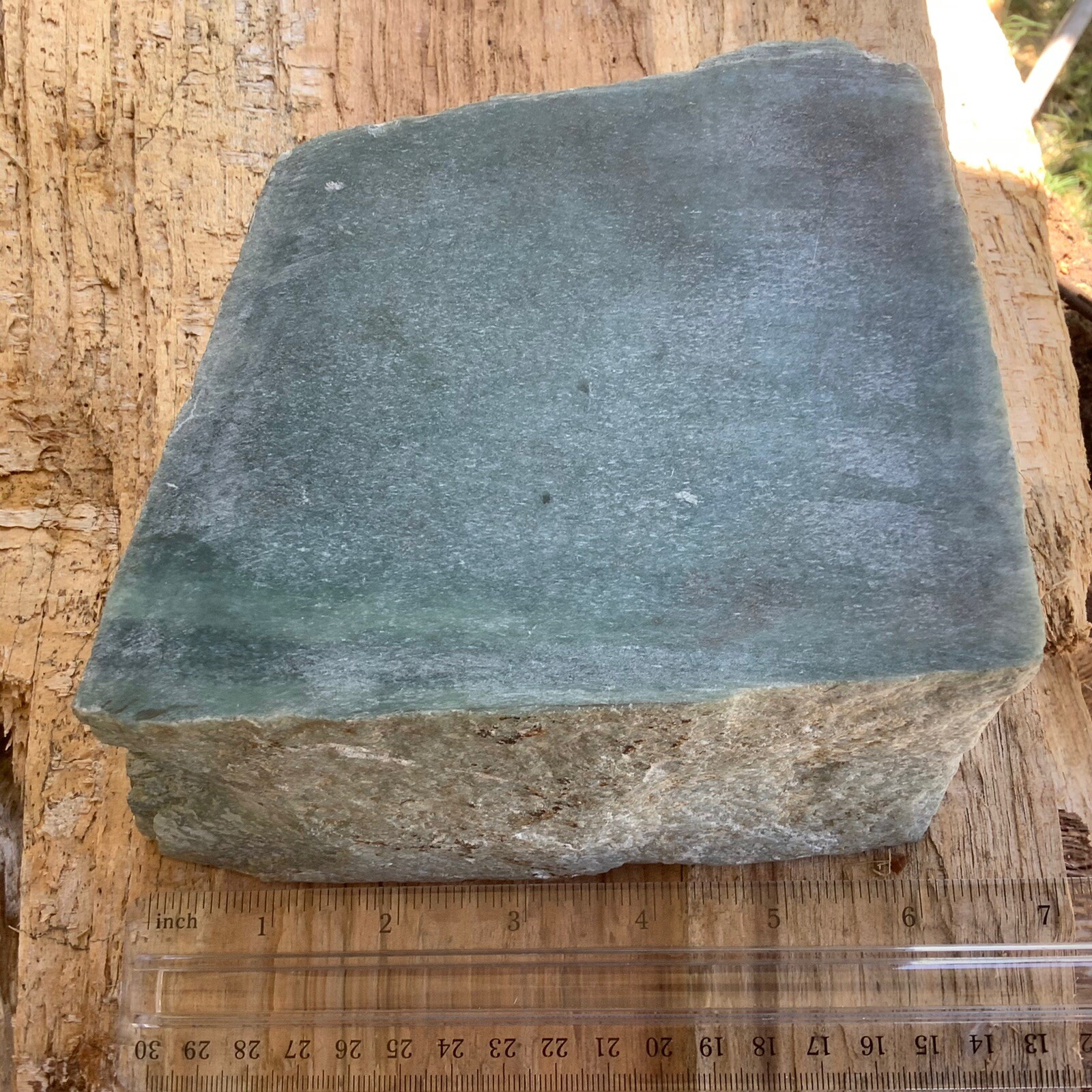 Siberian Jade Block Jelly Green Jadeite Jade Stone Lapidary Siberia 3822g