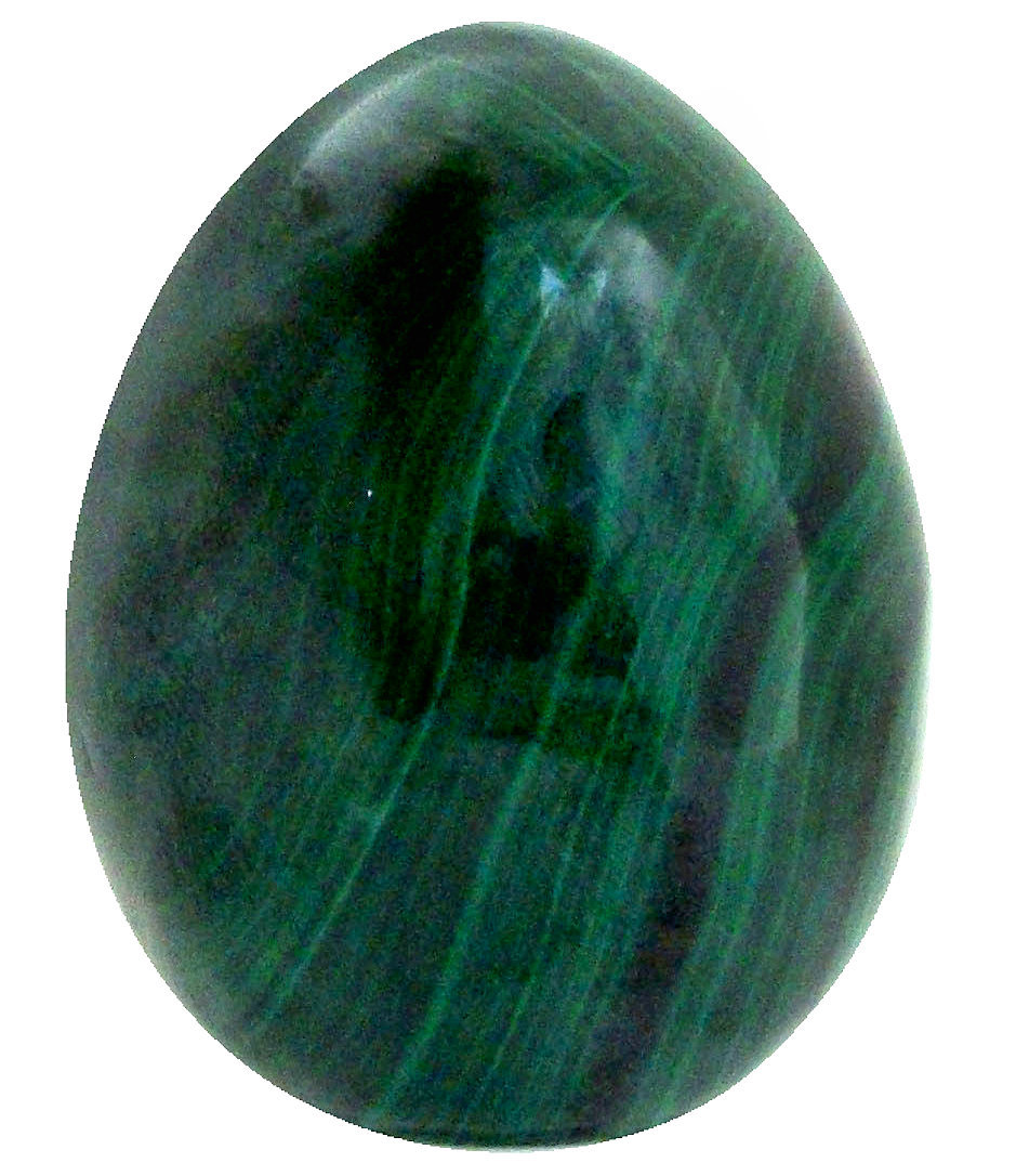 Polished Malachite Egg 9.8 oz – 2.25 x 1.75 inches – MAL083EGG -Bull’s eye Green