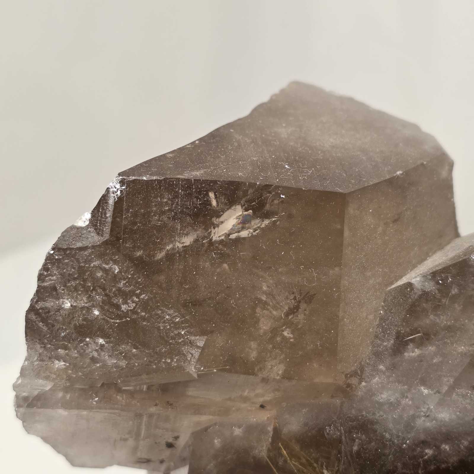 Natural Smoky Crystal Quartz Semi-polished Point Reiki Healing 3LB 5″ CHIPPED