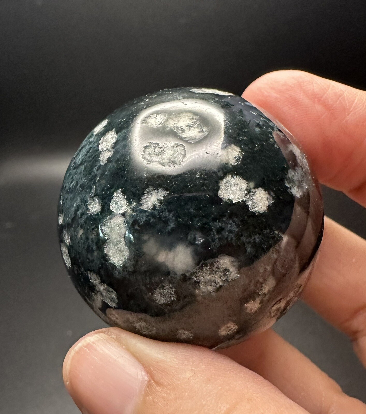 Green Moss Agate Crystal Sphere Spider Stand Free Shipping
