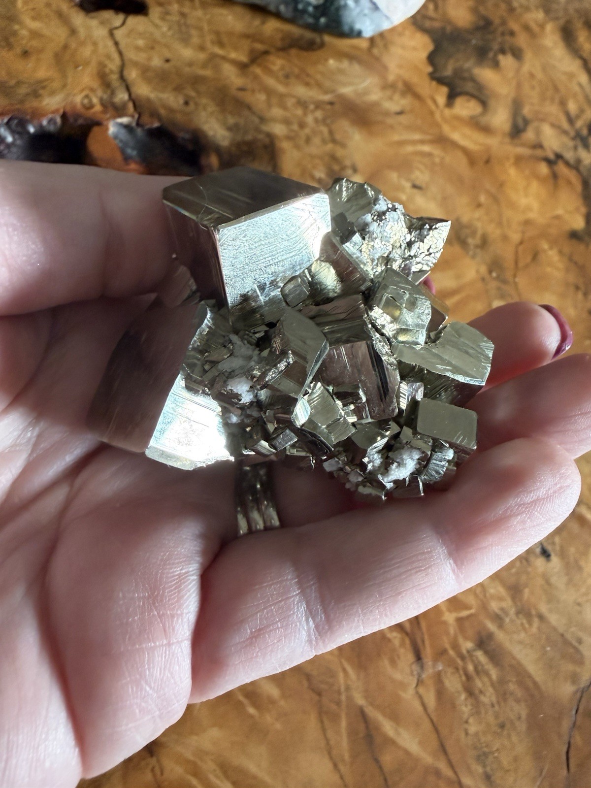 Cubic Pyrite Crystal Matrix 286g Peru