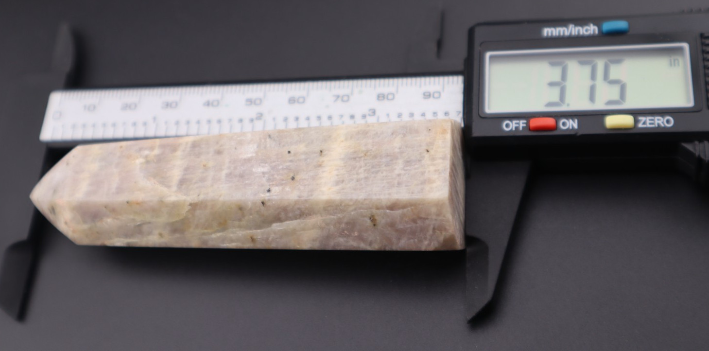 MOONSTONE POINT 3.75 INCHES TALL/ 102.7 GRAMS