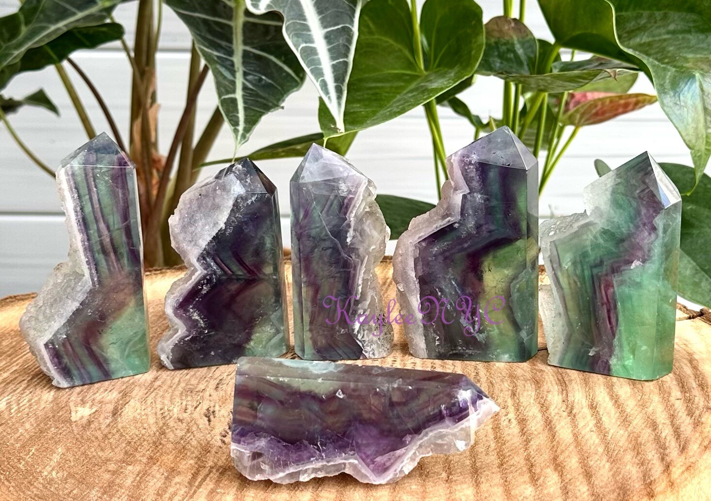 Wholesale Lot 5-6 Pcs Natural Fluorite Obelisk Tower Point Crystal Healing