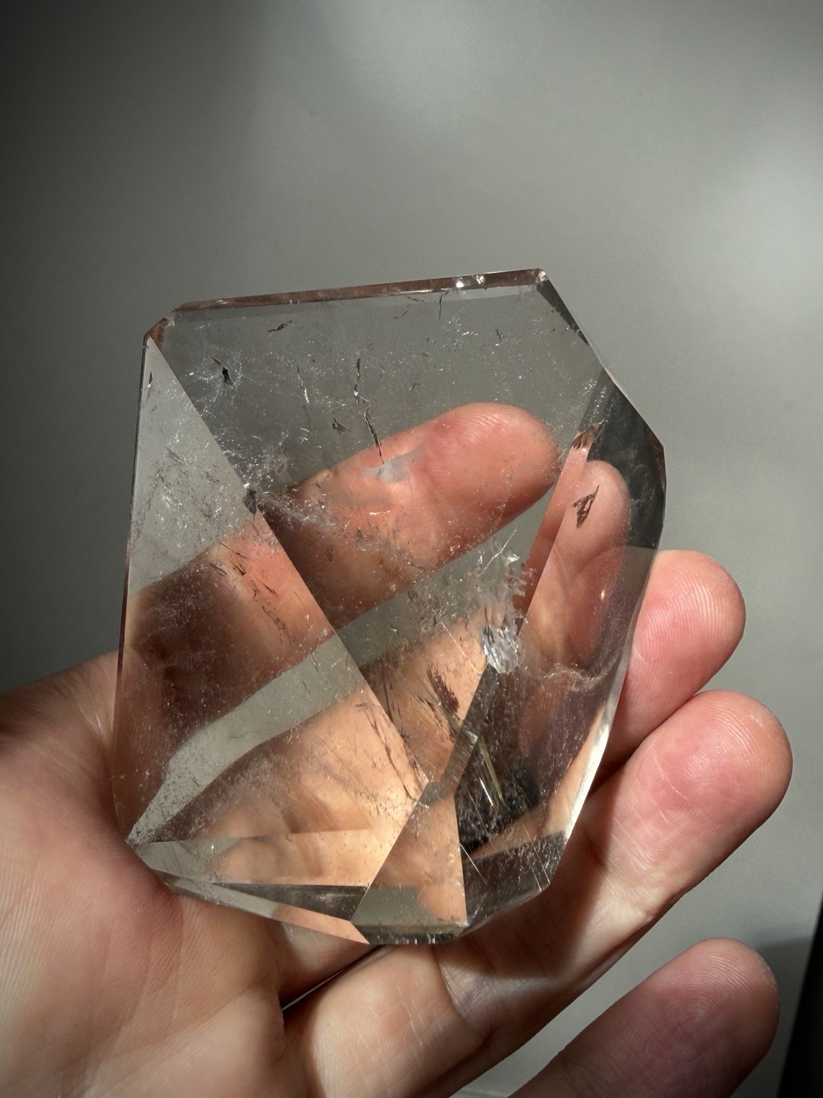 Gold Rutilated Quartz Crystal Optical Quartz Rutile Inclusion Quartz Polished