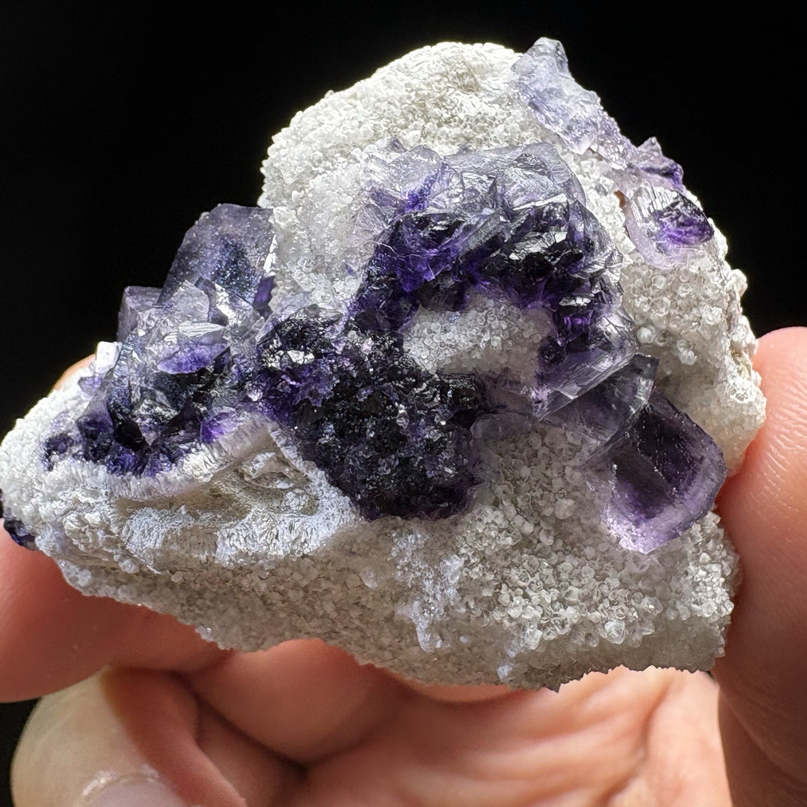 Natural Phantom Fluorite Recursive Growth Geometric Raw Mineral Specimen Crystal