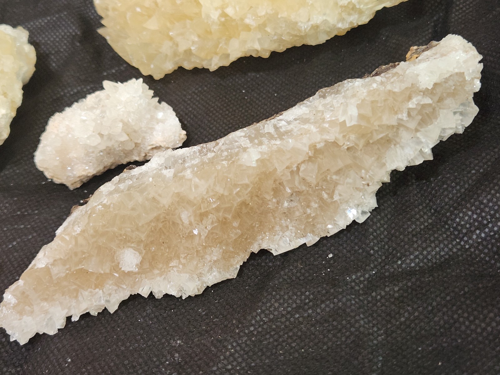 Calcite Crystal Collection 5 pieces from Florida LOT Honey Clusters UV Mineral
