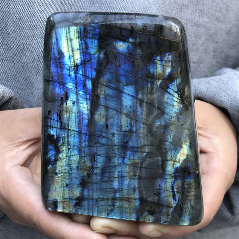 890g Natural Labradorite Quartz Crystal Spectrolite Mineral Reiki healing