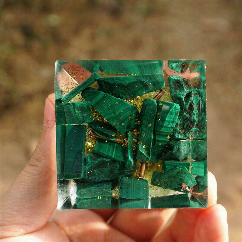 Crystal Orgone Pyramid Chakra Reiki Healing Meditation Orgonite Energy Stone