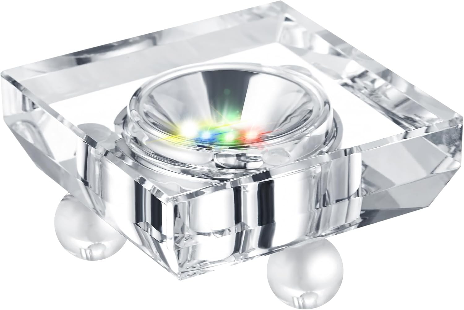 EUSTUMA LED Light Base Crystal Display Stand In A Variety of Colors,Lighted Up S