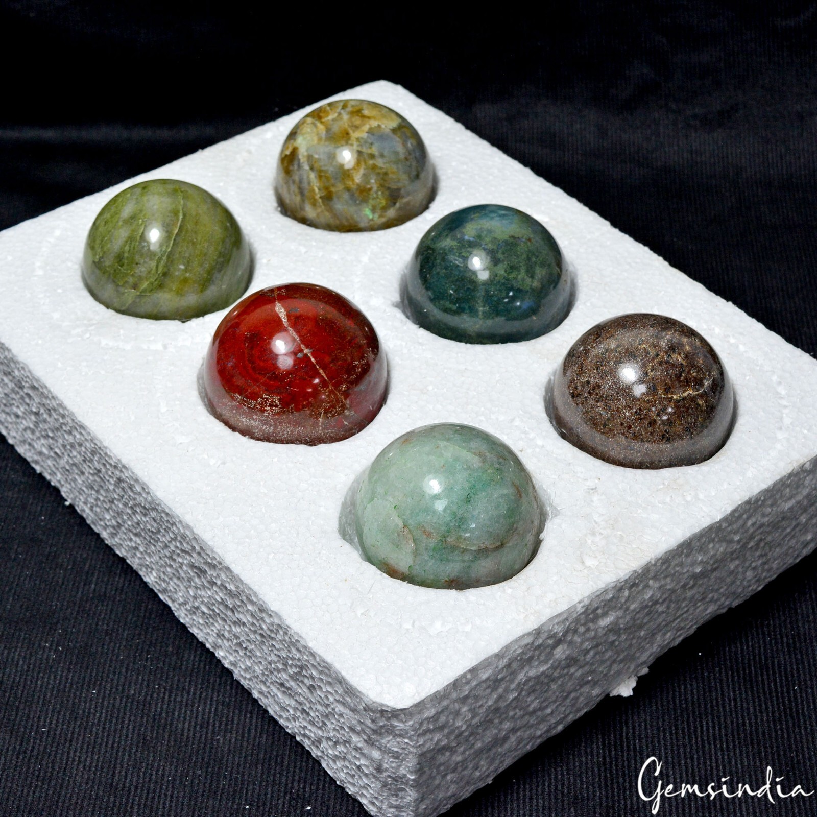 1.52 Kilo Natural Multi Gemstone Healing Crystal Mineral Gems Sphere With Stand