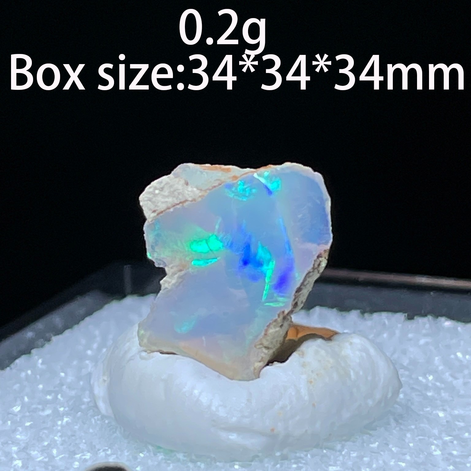 Natural Colorful Ethiopia Opal (No water) Gem Mineral Specimen (Need lighting)