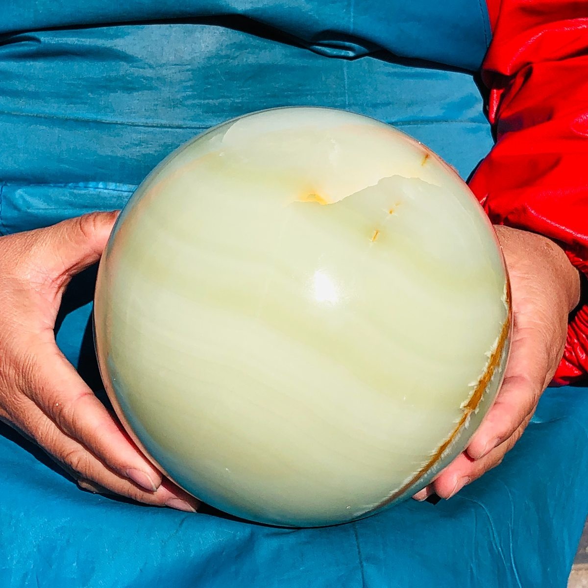 13.59LB Natural Afghan Jade Crystal Sphere Healing Gemstone Ball reiki healing