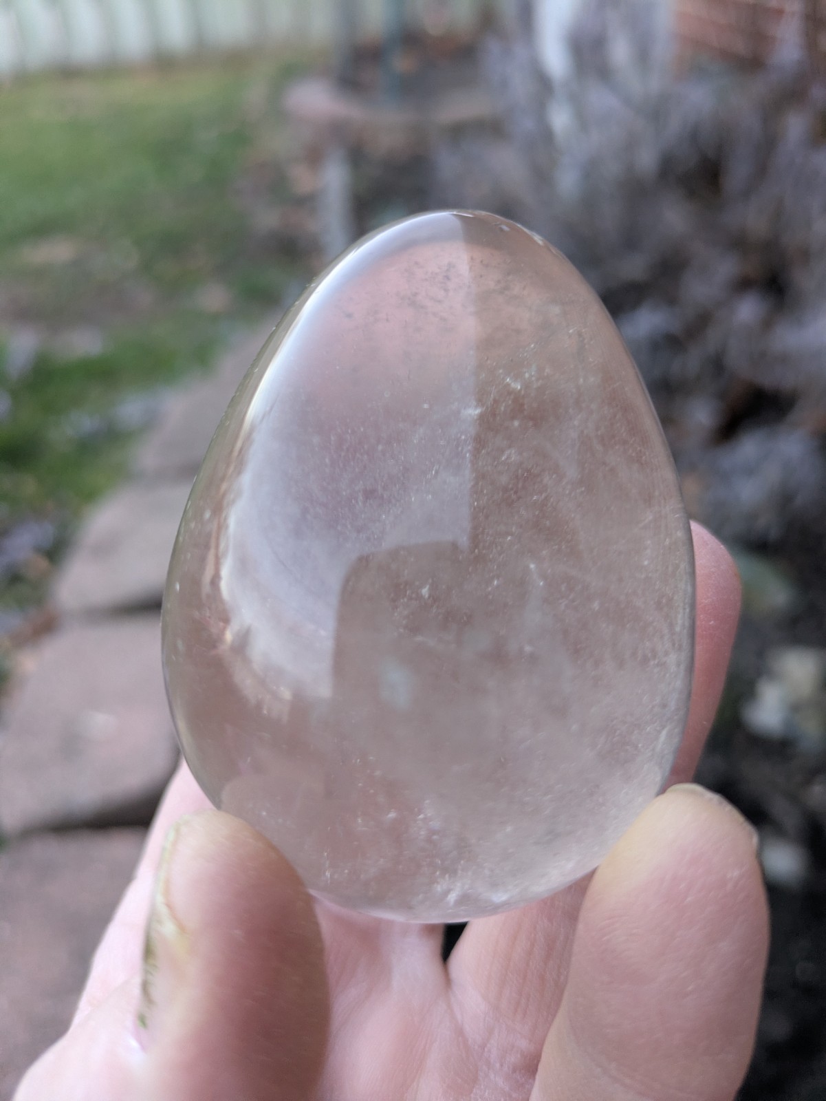 Clear Quartz Crystal Egg -211gm , 2 1/2 in Perfect Spring Purchase!