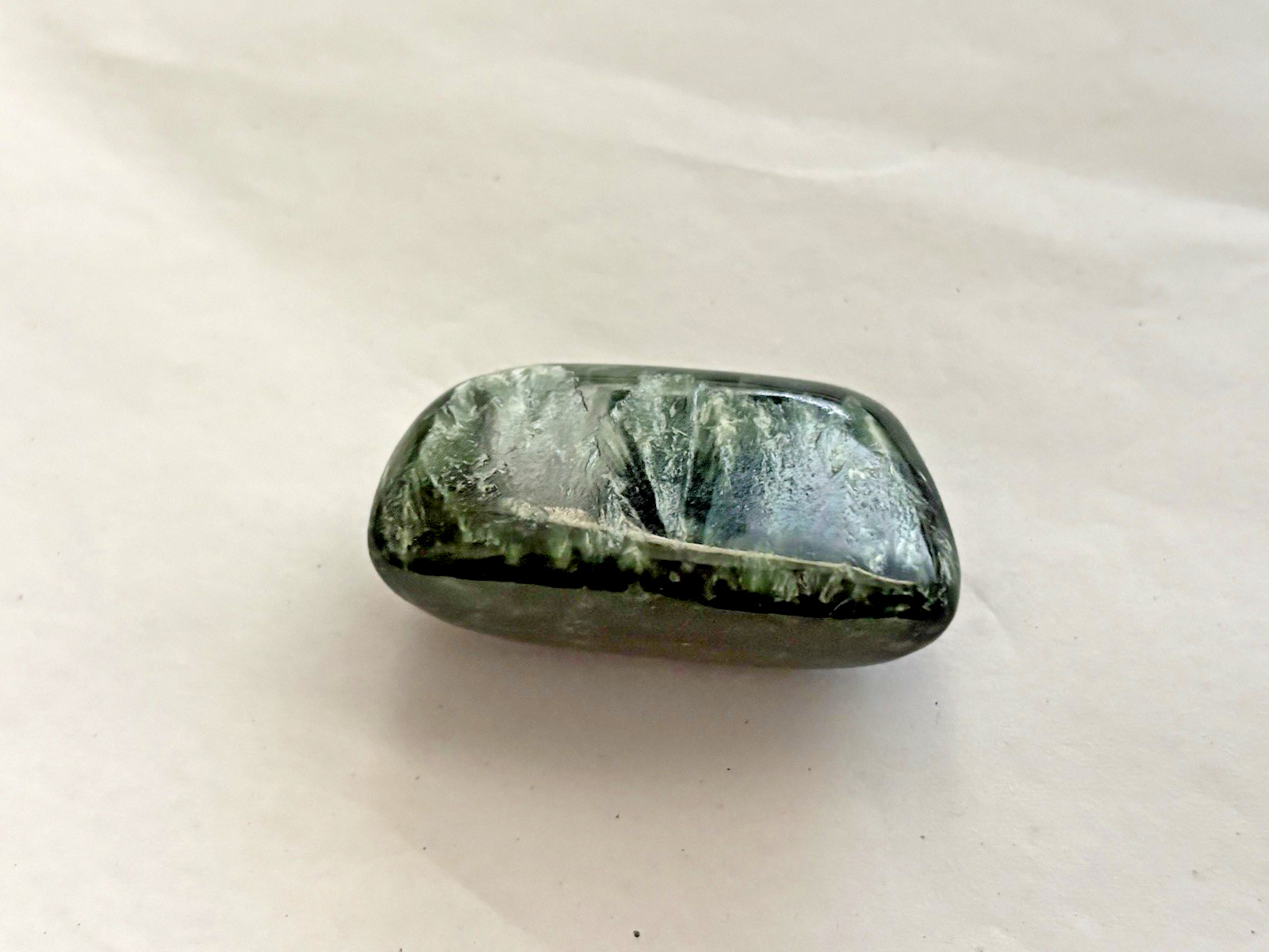 Seraphinite Polished Stone from Siberia 24 grams A Grade Material