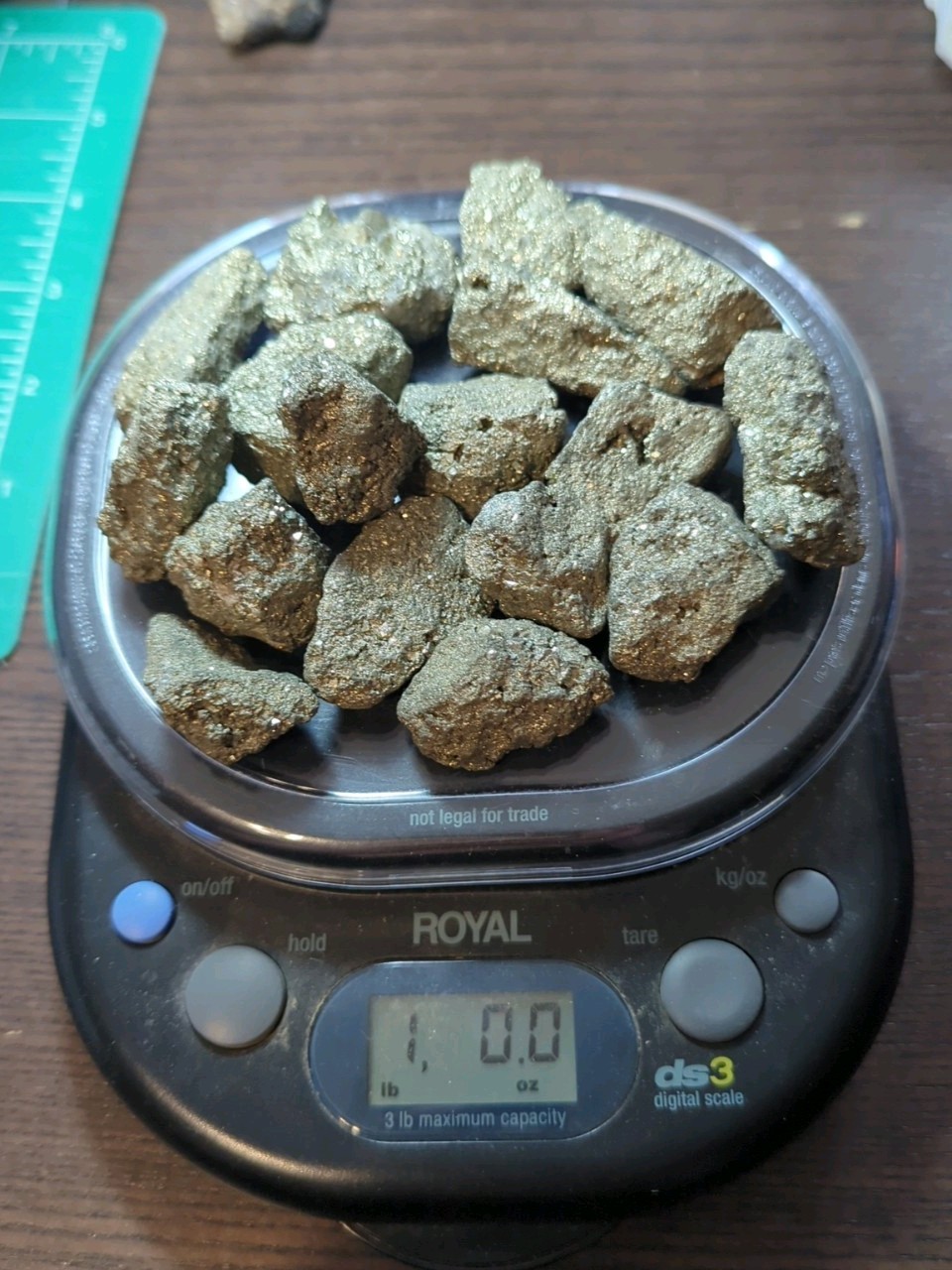 Lot of 1 Lb of Iron Pyrite Rough Chunks Fools Gold Nuggets 16 Pieces tumbling