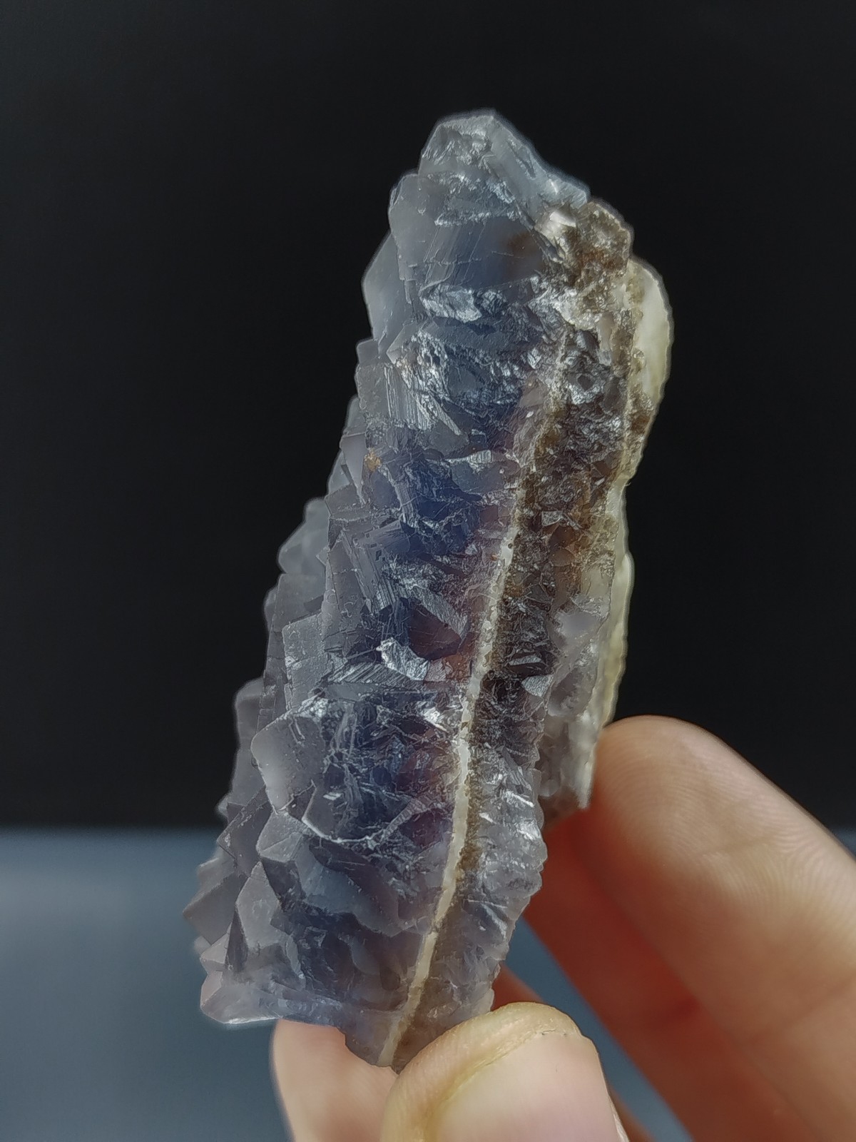 455g Natural Cubic Blue Purple Fluorite Crystal Specimen Mix Lot Mineral Stones