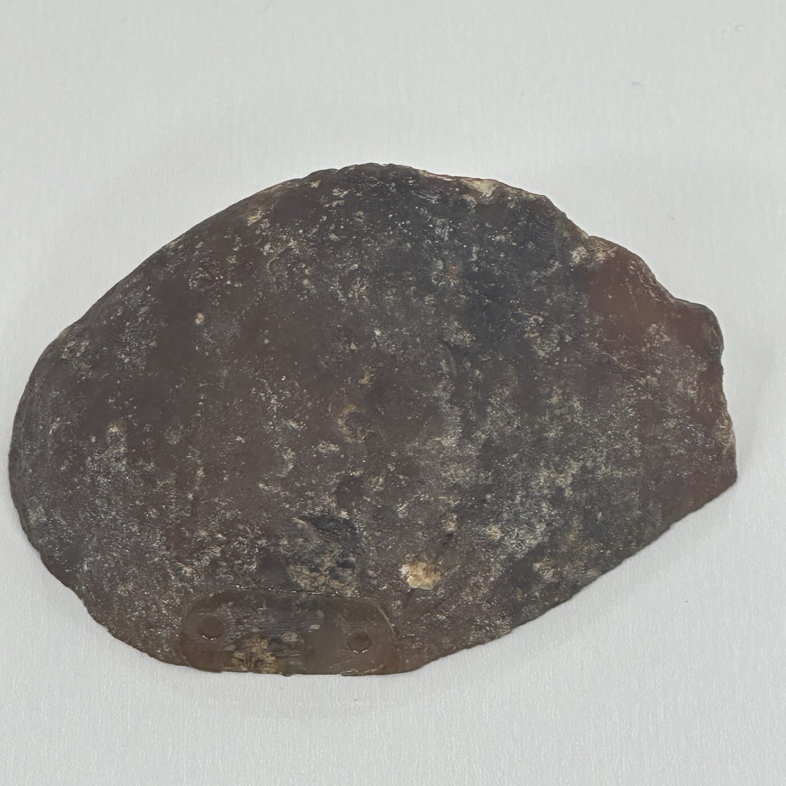 Polished Agate Approximately 3 1/8″ x 2 7/8″ Residual Glue Banded Sample #4