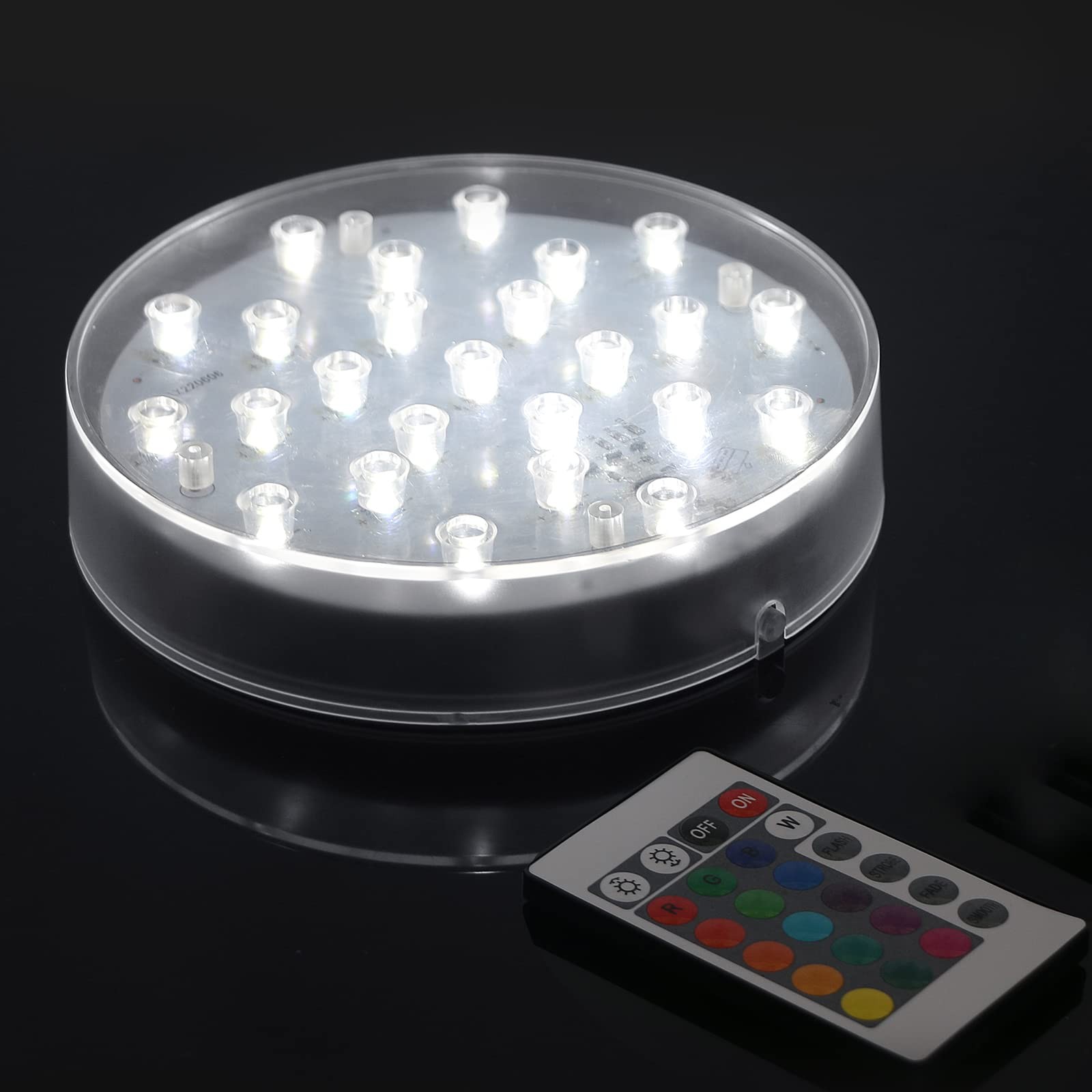 LED Lights Base – 6 inch Round Lights Display Stand for Effiel Tower Vase Cry…
