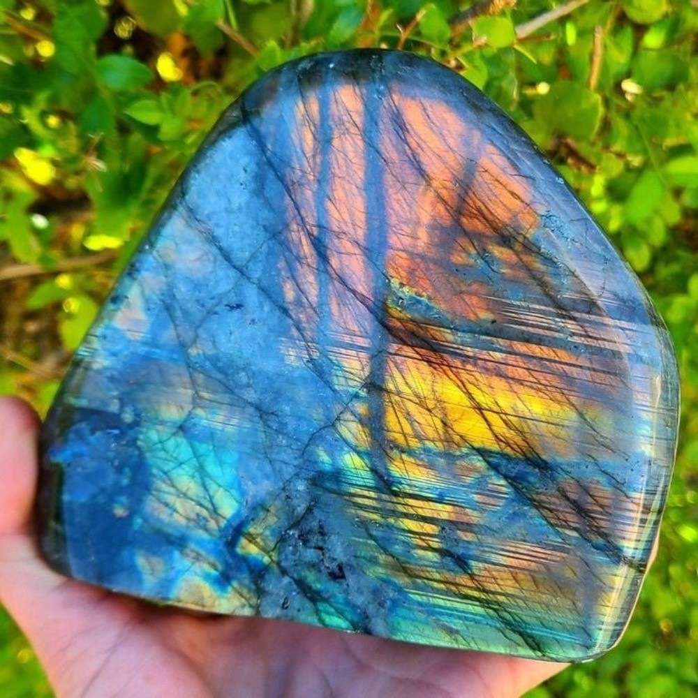 Natural Labradorite Free Form Standing HealingStone Crystal Reiki Desktop Decor