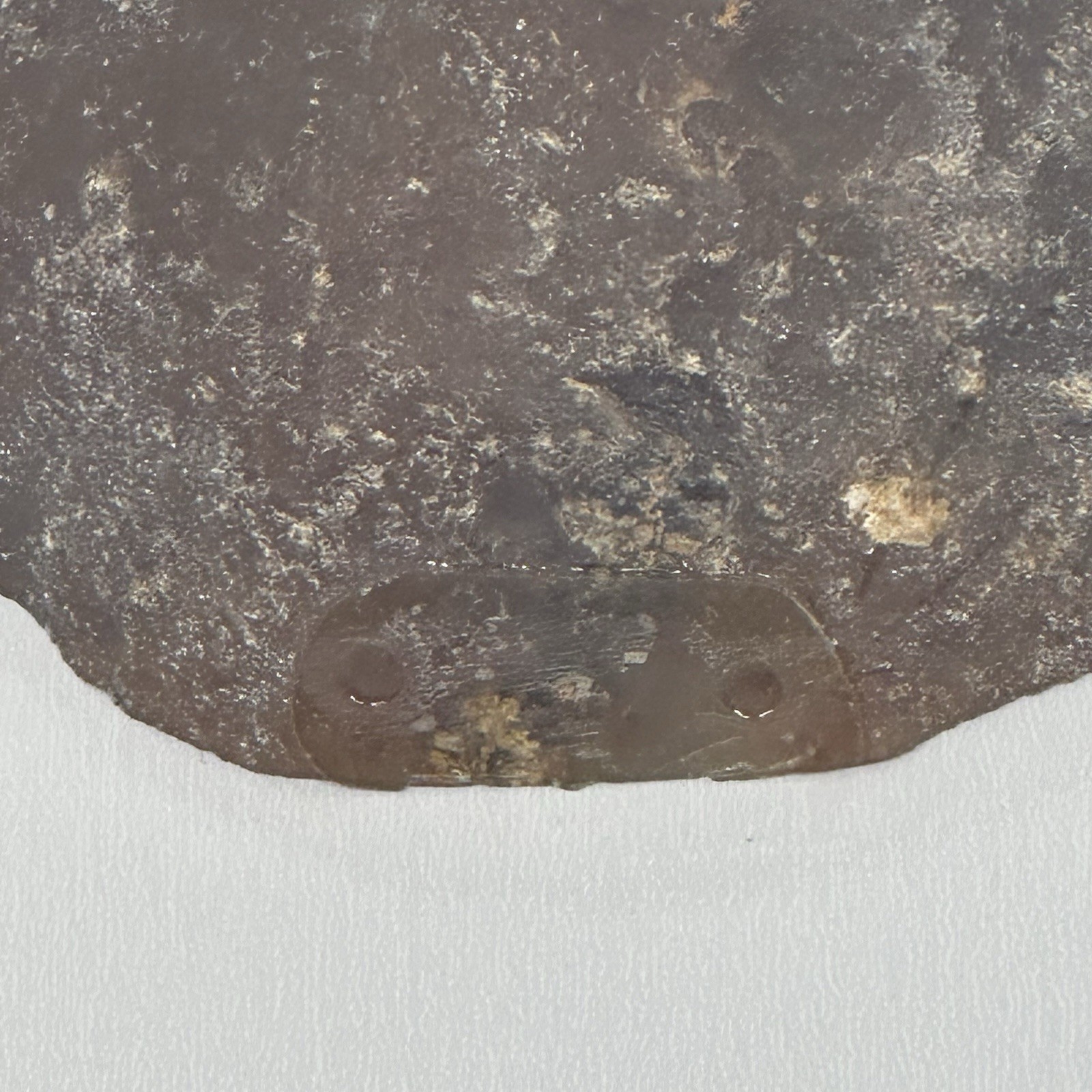 Polished Agate Approximately 3 1/8″ x 2 7/8″ Residual Glue Banded Sample #4