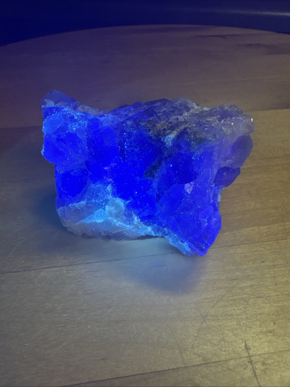 7181 Raw Fluorite Cubes With Quartz Uv Reactive 2.0”T 1.7”W 2.6”L Wt. 6 Oz.