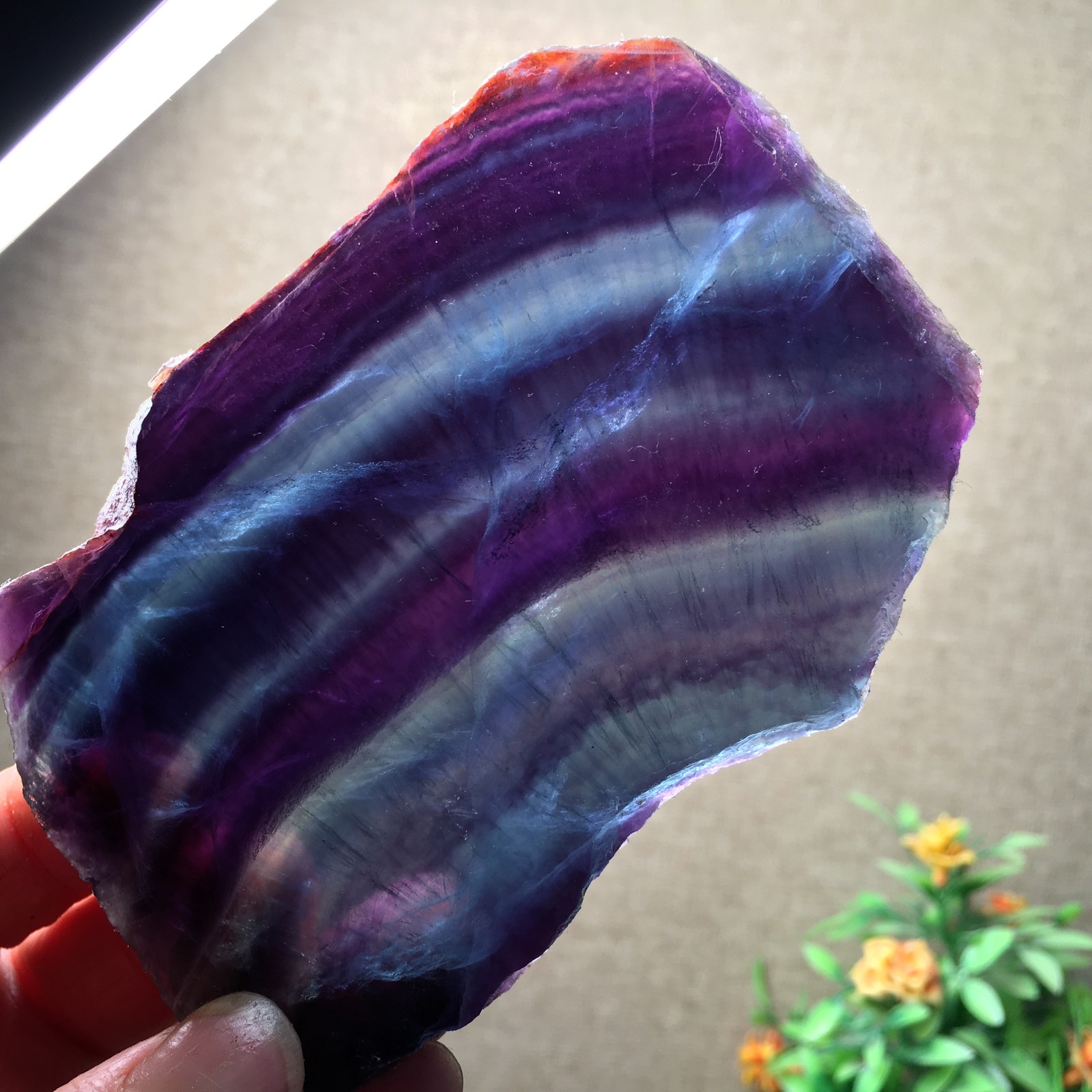 173g Natural Fluorite Crystal Rough stone specimens China fb1459